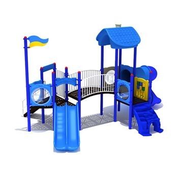 Harga yang bagus OEM Outdoor Water Playground Plastic Slide Playhouse For Kids Play on line