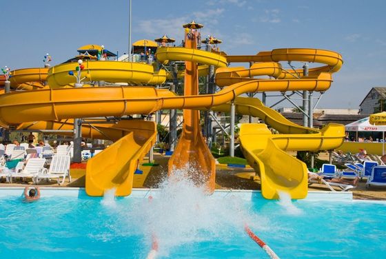 Harga yang bagus OEM Taman Hiburan Kolam Ride Big Play Fiberglass Water Slide on line