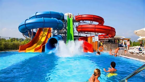 Harga yang bagus 10mm Ketebalan Serat Kaca Slide Air Anak-anak Taman Air Taman bermain Playhouse on line