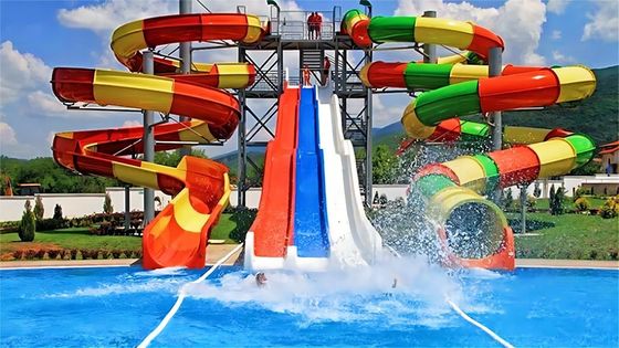Harga yang bagus 220m3/jam Hiburan Slide air kecil Anak-anak Wisata taman air on line