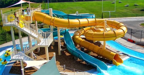 Harga yang bagus 3m Height Fiberglass Water Slide Kids Playground Rides For Pool on line