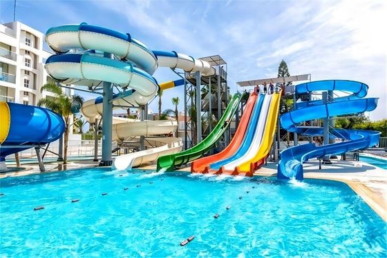 Harga yang bagus Outdoor Amuse Park Fiberglass Pool Peralatan bermain water slide on line