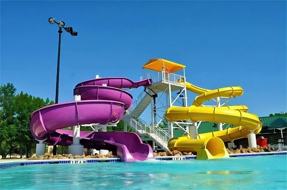 Harga yang bagus OEM Outdoor Children Play Park Amusement Pool Guangzhou Fiberglass Water Slide for Kids on line