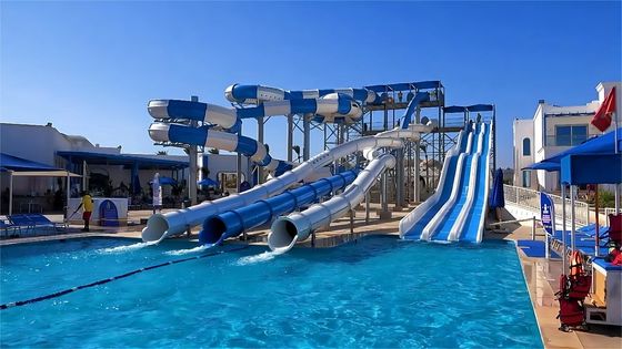 Harga yang bagus Kolam renang Fiberglass Water Slide Outdoor Peralatan taman bermain anak-anak on line