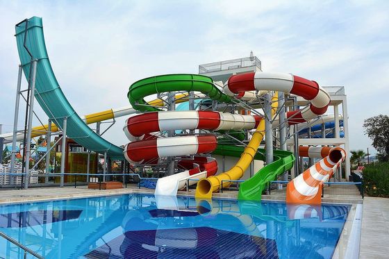 Harga yang bagus ODM Hiburan Taman Air Aqua Kolam Renang Anak Menunggang Fiberglass Slide on line