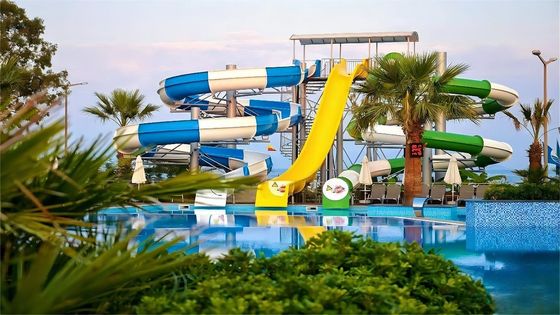 Harga yang bagus ODM Beli Komersial Anak Taman bermain Kolam Renang Fiberglass Slide dari Cina on line