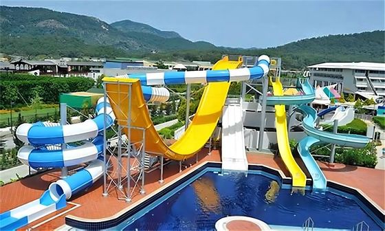ODM Outdoor Amusement Water Park Peralatan taman bermain Slide spiral