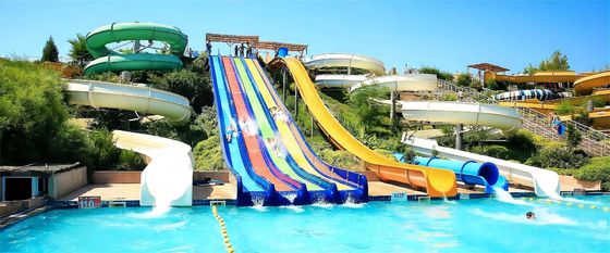 Harga yang bagus ODM Outdoor Komersial Taman bermain Kolam renang Fiberglass Water Slide untuk Dewasa on line