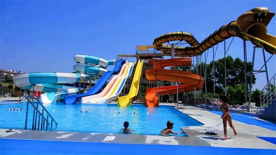 Harga yang bagus Peralatan kolam renang taman air Serat kaca Slide Air Set on line