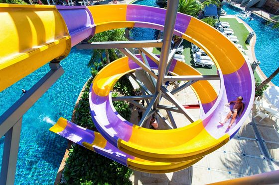 Harga yang bagus Anak-anak peralatan taman bermain di tanah kolam renang Fiberglass permainan air Ride anak-anak air slide on line