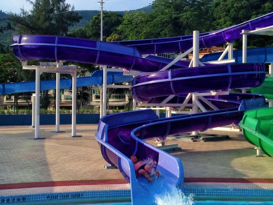 Harga yang bagus Taman hiburan Peralatan permainan air Slide serat kaca untuk orang dewasa on line