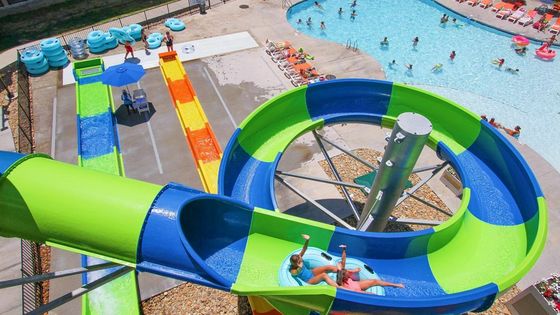 Harga yang bagus Permainan Anak-anak di luar ruangan Taman Hiburan Kolam renang air Slide Serat kaca on line