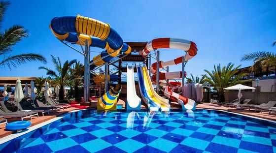 Harga yang bagus Taman Air Musim Panas Permainan Air Kolam Renang Air Mainan Slide Serat Kaca untuk Anak-anak on line