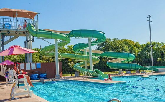 Harga yang bagus OEM Komersial Kolam Renang Taman bermain Fiberglass Water Slide Set on line
