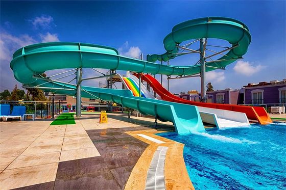 Harga yang bagus Carnival Amusement Rides Taman Air Mainan Aqua Kid Pool Slide Serat kaca untuk dijual on line