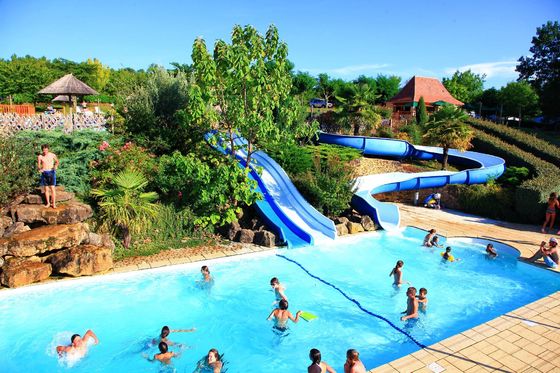 Harga yang bagus Fasilitas Taman Hiburan Permainan air Fiberglass Water Slide 1 Orang Penunggang on line