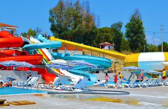 OEM Water Kids Park Games Peralatan Hiburan Serat Kaca Slide Set untuk Anak-anak