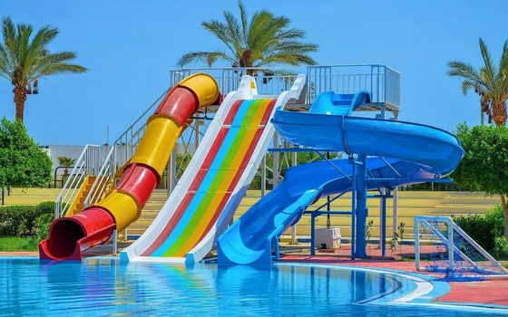 Harga yang bagus Taman Air Aqua Play Slide Serat Kaca Profesional on line