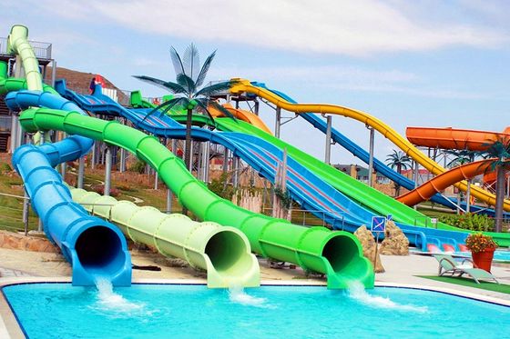 Harga yang bagus Taman Hiburan Luar Ruang Taman Air Slide Kolam renang Desain Peralatan on line