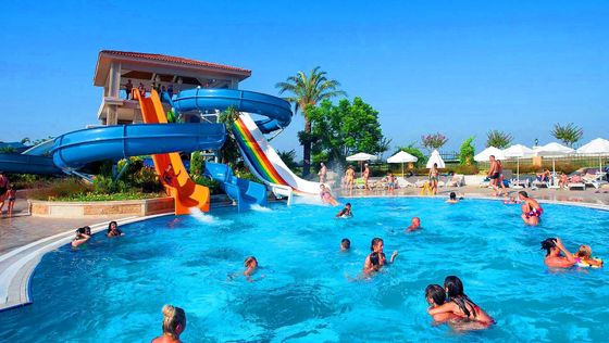 Harga yang bagus Taman Air Anak-anak Permainan Air Kolam Renang Serat Kaca Slide Set Untuk Anak-anak on line