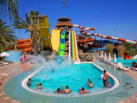 ODM Anak-anak Taman Hiburan Kolam Renang Komersial Mainan Spiral Slide Set