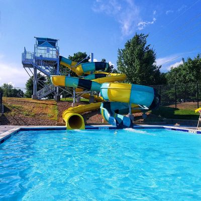 Harga yang bagus Permainan Air Kolam Renang Fiberglass Slide Supplies Untuk Anak-anak on line