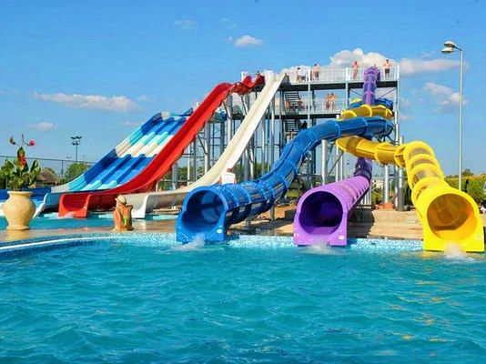 Harga yang bagus Taman Air Kolam Renang Atraksi Anak-anak Bermain Fiberglass Water Slide on line