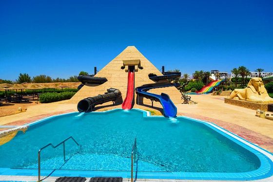 Harga yang bagus Outdoor Mini Water Park Peralatan Aqua Play City Game Fiberglass Water Slide Untuk Anak-anak on line