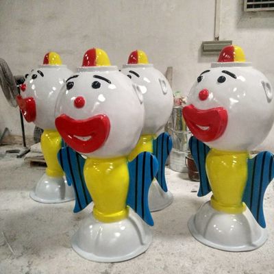Harga yang bagus Taman Air Anak-anak Peralatan Splash Pad Air Kepala Besar Badut untuk Anak-anak Kolam renang on line