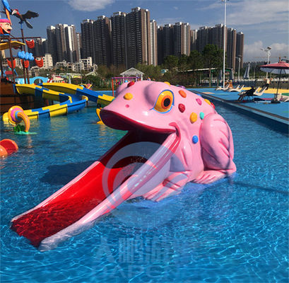 Kolam renang Fiberglass Frog Water Slide Game Mainan untuk Anak-anak