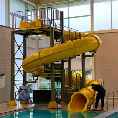 Harga yang bagus Anak-anak Hiburan Taman Mainan Air Bersepeda Kolam Renang Air Kecil Slide on line