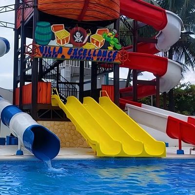 Harga yang bagus Taman air Anak-anak Peralatan kolam renang Slide air serat kaca ukuran kecil on line