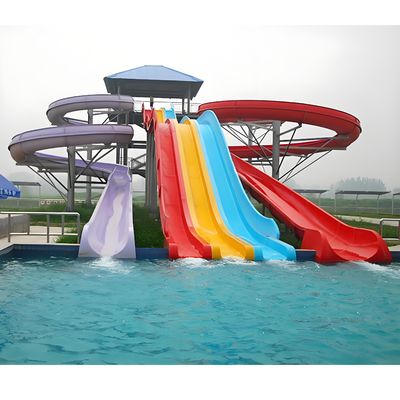 Harga yang bagus Perosotan Air Fiberglass Dijual Peralatan Taman Air Kolam Renang Luar Ruangan Seluncuran Terbuka Tertutup Spiral Digunakan Untuk Anak-anak Dan Dewasa on line
