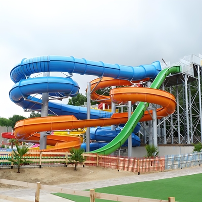 Harga yang bagus Fiberglass Water Swinging Slide Taman Air Luar Ruangan Peralatan Taman Air Menyenangkan Untuk Komersial Sempurna Untuk Kolam Renang Taman Keluarga Anti-ultraviolet on line