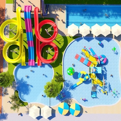 Harga yang bagus Customized Aqua Park Commercial Outdoor Water Feature Equipment Kids Pool Play Equipment Water Park Slides For Sale on line
