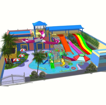 Harga yang bagus Medium Size Aqua Park Entertainment Concept Customized Families' Water Park Design For All Ages on line