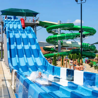 Harga yang bagus Customized Size 6-8mm Thickness Fiberglass Water Park Slide Ending with Pool for Kids and Adults on line