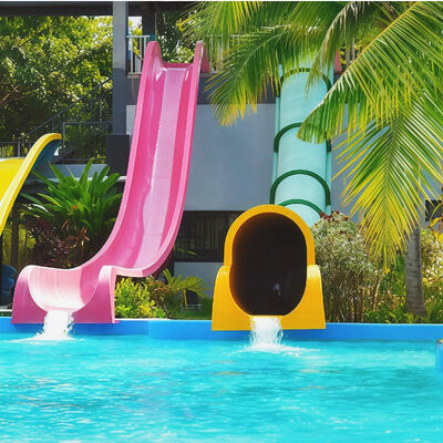 Harga yang bagus Sled Dan Barrel Water Slide 8-10mm tebal Fiberglass Untuk hotel Residential Kolam renang Peralatan permainan Fun Aqua Park on line
