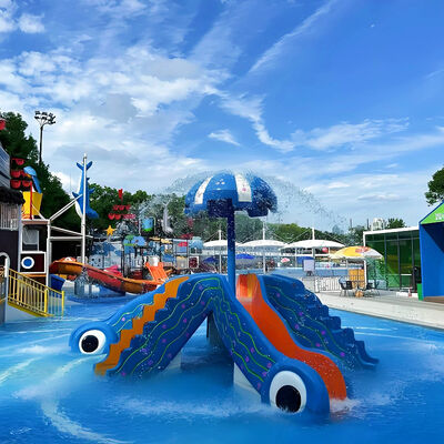 Harga yang bagus Water Play Skits Fountain Taman Air Komersial Kolam Renang Anak-anak Konstruksi Serat Kaca Logam Baja Galvanis Dengan Garansi 1 Tahun on line