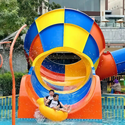 Harga yang bagus Kualitatif Trompet Kecil Water Slide Bahan Serat Kaca Tinggi 1,9 M Penggunaan Untuk Anak Dewasa Permainan Taman Air Hotel Kolam renang on line