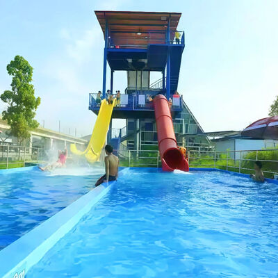 kualitas Sled Barrel Slide Fiberglass Aqua Park Sertifikasi CE Untuk Semua Kelompok Usia Di Peralatan Taman Air pabrik