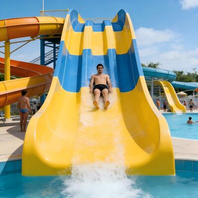 Diskon Besar Mini Rainbow Fiberglass Water Slide Digunakan Untuk Taman Bermain Outdoor Kolam Renang Komersial ISO