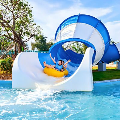 kualitas 2026 Penjualan Terbaik Mini Tornado Fiberglass Water Slides Komersial Untuk Taman Akuatik Warna Kustom pabrik