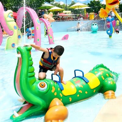 Peralatan bermain air Fiberglass untuk taman air Splash Pad kolam renang anak-anak