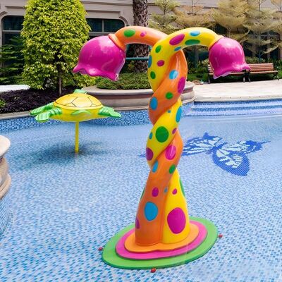Harga yang bagus Fiberglass Water Splash Pad Fitur Untuk Anak-anak Kolam renang Taman Air Hotel Resort Tema on line