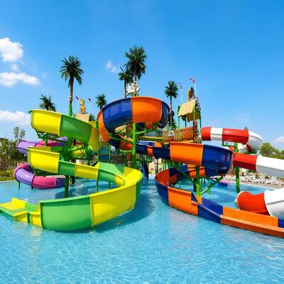 Harga yang bagus Proyek Slide Taman Air Serat Kaca Berskala Besar untuk Resor Komersial Dan Hotel on line