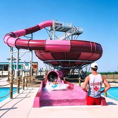 Harga yang bagus Space Bowl Taman Hiburan Slide Air Untuk Kolam Renang Custom FRP 610mm tebal Produsen on line
