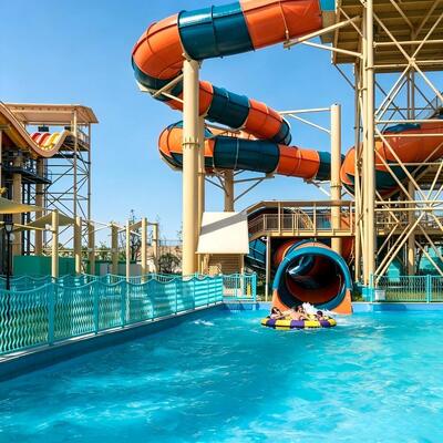 Seluncuran Air Spiral Fiberglass Komersial Untuk Taman Air Taman Hiburan Resor Dengan CE