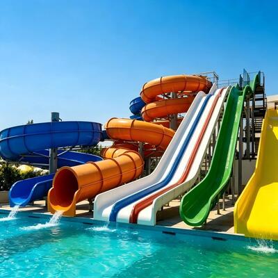 Harga yang bagus Slide Air Besar Kegiatan Air Luar Ruang 6-10mm tebal untuk Ocean Park Kolam Renang on line