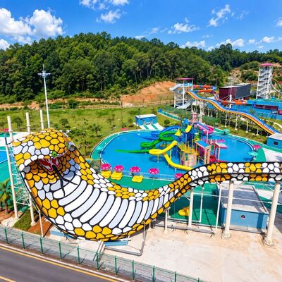 kualitas Seluncuran Air Kobra Fiberglass Besar untuk Taman Air Luar Ruangan pabrik